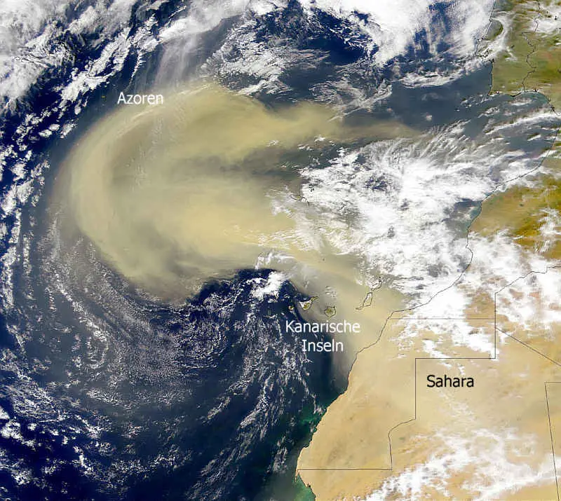 Une tempête de sable partie de le désert du Sahara algérien