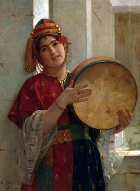 Le joueuse de Tambourin Guillaume Charles Brun