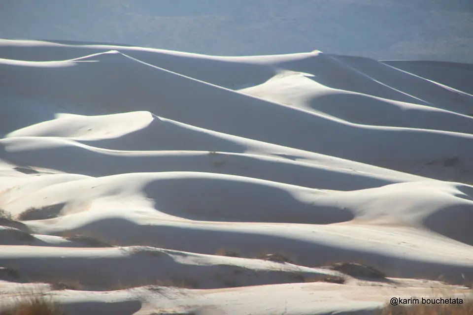 Colossal les images du désert algérien enneigé fascinent les internautes 4
