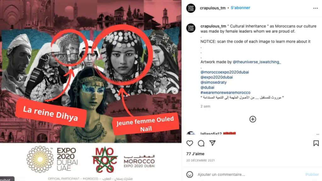 Expo 2020 à Dubaï attribue les photos du 22Ouled Naïl22 au Maroc Capture crapulous tm IG