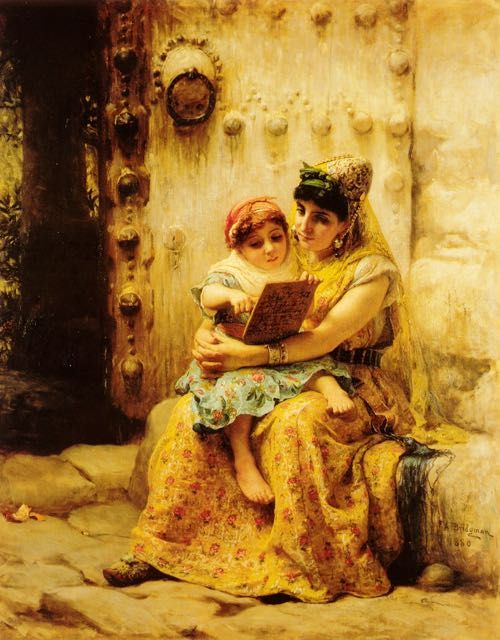 L’Algérie aux yeux du peintre américain Frederick Arthur Bridgman 15 La lec%CC%A7on de lecture %E2%80%93 Alge%CC%81rie %E2%80%93 Frederick Arthur Bridgman
