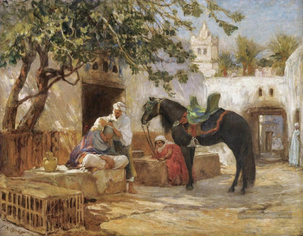 L’Algérie aux yeux du peintre américain Frederick Arthur Bridgman 12 Le barber Alge%CC%81rie %E2%80%93 Frederick Arthur Bridgman