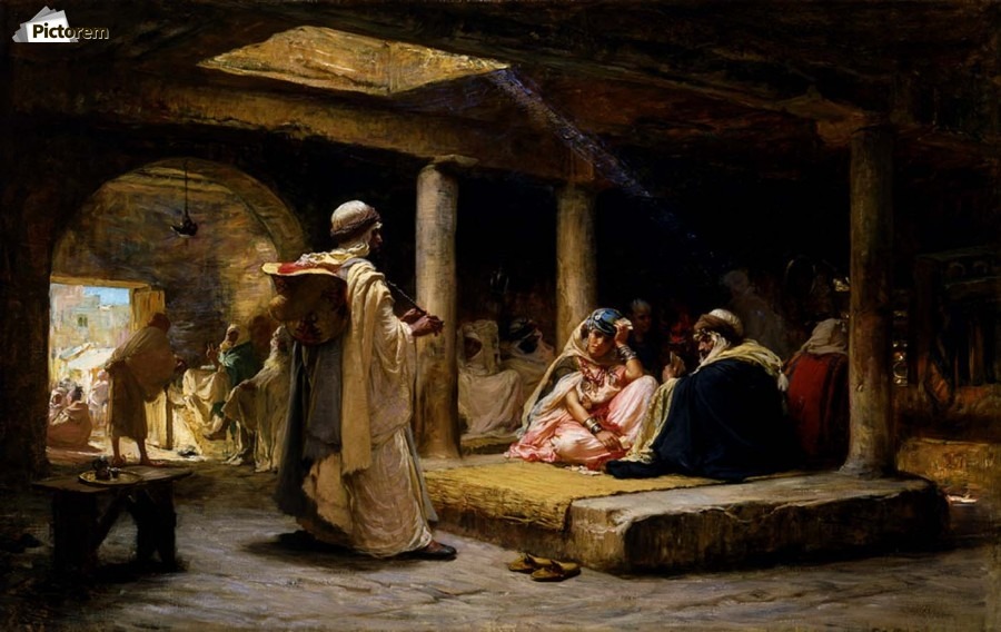 L’Algérie aux yeux du peintre américain Frederick Arthur Bridgman 11 Un Cafe%CC%81 a%CC%80 Biskra %E2%80%93 Alge%CC%81rie %E2%80%93 Frederick Arthur Bridgman
